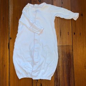 Kissy Kissy white/pink polka dot gown. NB